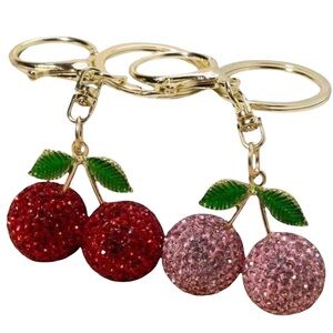 •Oh My Cherry• Sparkling Bag Charms/Key Chains  (New)